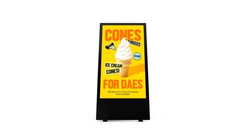 High Brightness Outdoor Digital Battery A-Board 43” 4 Hoab White Background Image 1 002