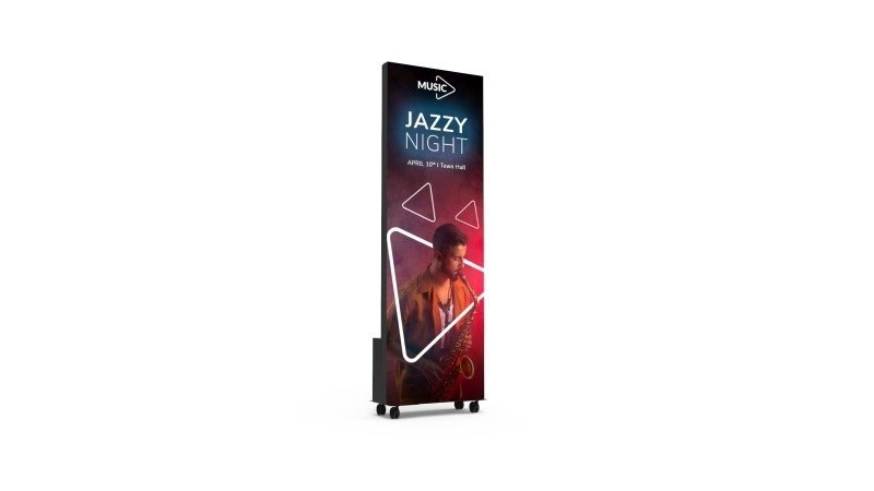 Indoor Dv-Led Freestanding Totem Displays 2 1 Totem Dv Led Freestanding White Background Image 1