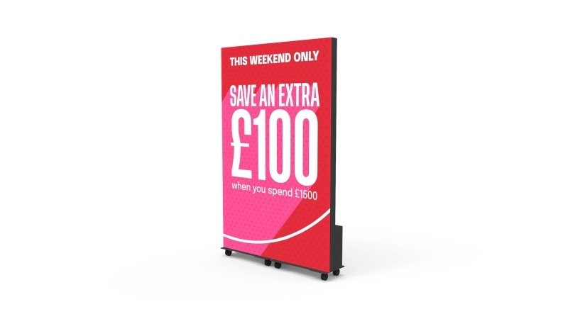 Indoor Dv-Led Freestanding Totem Displays 4 2 Totem Dv Led Freestanding White Background Image 1 1