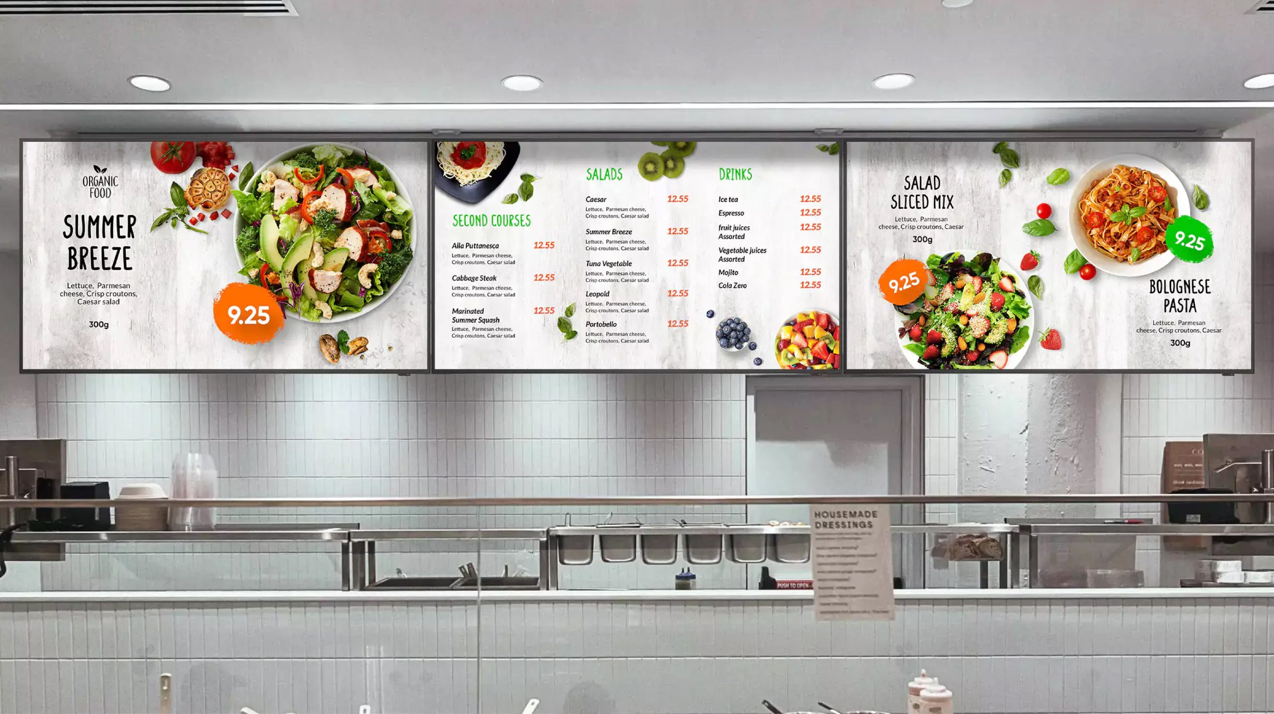 Digital signage for Restaurants Bars & Cafes